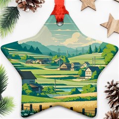 Countryside Meadow Rural Bloom Star Ornament (two Sides) by Salmanaz77