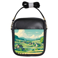 Countryside Meadow Rural Bloom Girls Sling Bag