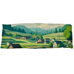 Countryside Meadow Rural Bloom One Side Body Pillow Cases by Salmanaz77