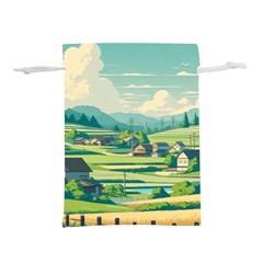 Countryside Meadow Rural Bloom Lightweight Drawstring Pouch (s) by Salmanaz77