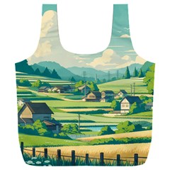 Countryside Meadow Rural Bloom Full Print Recycle Bag (xxl) by Salmanaz77