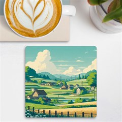 Countryside Meadow Rural Bloom Uv Print Square Tile Coaster 