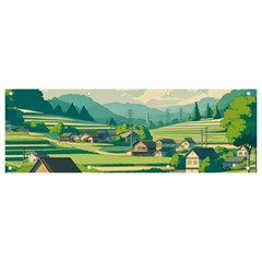 Countryside Meadow Rural Bloom Banner And Sign 9  X 3  by Salmanaz77