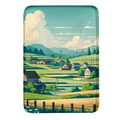 Countryside Meadow Rural Bloom Rectangular Glass Fridge Magnet (4 Pack) by Salmanaz77