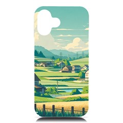 Countryside Meadow Rural Bloom Iphone 16 Plus Black Uv Print Pc Hardshell Case by Salmanaz77