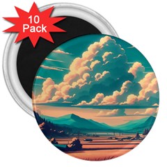 Mountains Countryside Agriculture 3  Magnets (10 Pack) 