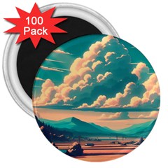 Mountains Countryside Agriculture 3  Magnets (100 Pack) by Salmanaz77