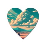 Mountains Countryside Agriculture Heart Magnet Front