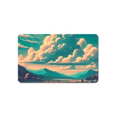 Mountains Countryside Agriculture Magnet (name Card) by Salmanaz77