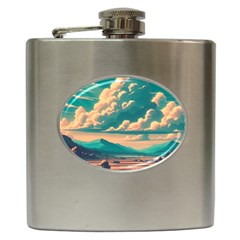 Mountains Countryside Agriculture Hip Flask (6 Oz)