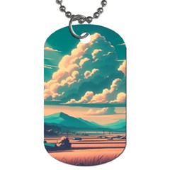 Mountains Countryside Agriculture Dog Tag (two Sides) by Salmanaz77