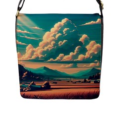 Mountains Countryside Agriculture Flap Closure Messenger Bag (l) by Salmanaz77