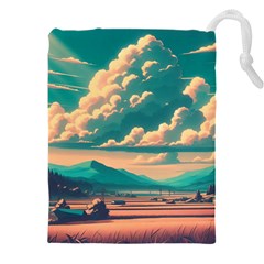 Mountains Countryside Agriculture Drawstring Pouch (5xl)