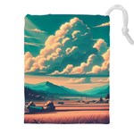 Mountains Countryside Agriculture Drawstring Pouch (5XL) Front