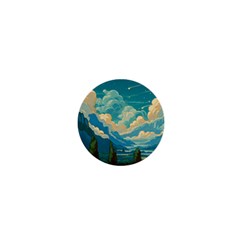 Mountains Rural Countryside Sky 1  Mini Buttons