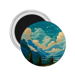 Mountains Rural Countryside Sky 2 25  Magnets by Salmanaz77