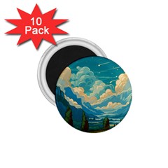 Mountains Rural Countryside Sky 1 75  Magnets (10 Pack) 