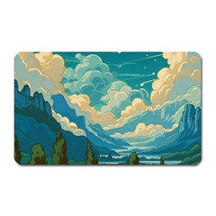 Mountains Rural Countryside Sky Magnet (rectangular) by Salmanaz77