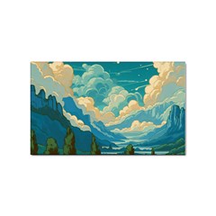 Mountains Rural Countryside Sky Sticker Rectangular (10 Pack)