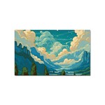 Mountains Rural Countryside Sky Sticker Rectangular (100 pack) Front