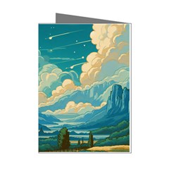 Mountains Rural Countryside Sky Mini Greeting Cards (pkg Of 8)