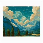 Mountains Rural Countryside Sky Small Glasses Cloth Front