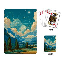 Mountains Rural Countryside Sky Playing Cards Single Design (rectangle) by Salmanaz77