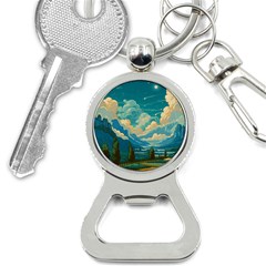 Mountains Rural Countryside Sky Bottle Opener Key Chain by Salmanaz77