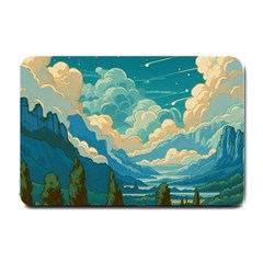 Mountains Rural Countryside Sky Small Doormat