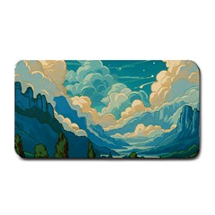 Mountains Rural Countryside Sky Medium Bar Mat by Salmanaz77