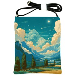 Mountains Rural Countryside Sky Shoulder Sling Bag by Salmanaz77