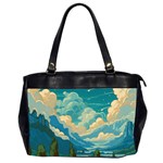 Mountains Rural Countryside Sky Oversize Office Handbag (2 Sides) Front