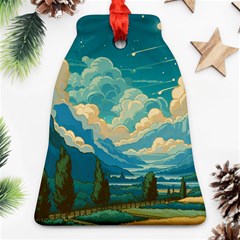 Mountains Rural Countryside Sky Ornament (bell)