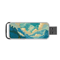 Mountains Rural Countryside Sky Portable Usb Flash (one Side)