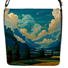 Mountains Rural Countryside Sky Flap Closure Messenger Bag (s) by Salmanaz77