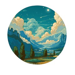 Mountains Rural Countryside Sky Mini Round Pill Box (pack Of 3)