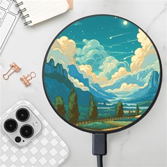 Mountains Rural Countryside Sky Wireless Fast Charger(black)