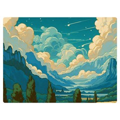 Mountains Rural Countryside Sky Two Sides Premium Plush Fleece Blanket (baby Size) by Salmanaz77