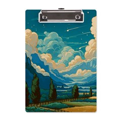 Mountains Rural Countryside Sky A5 Acrylic Clipboard