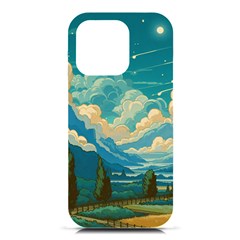 Mountains Rural Countryside Sky Iphone 16 Pro Black Uv Print Pc Hardshell Case by Salmanaz77