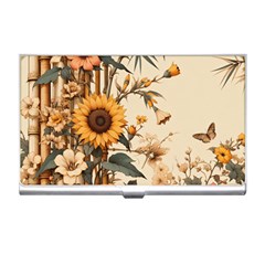 Sunflower Flowers Nature Trees Business Card Holder