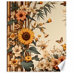 Sunflower Flowers Nature Trees Canvas 8  X 10 