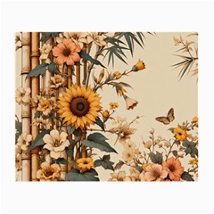 Sunflower Flowers Nature Trees Small Glasses Cloth (2 Sides)