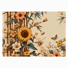 Sunflower Flowers Nature Trees Large Glasses Cloth by Salmanaz77