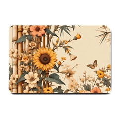 Sunflower Flowers Nature Trees Small Doormat