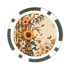 Sunflower Flowers Nature Trees Poker Chip Card Guard by Salmanaz77