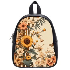 Sunflower Flowers Nature Trees School Bag (small)