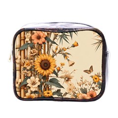 Sunflower Flowers Nature Trees Mini Toiletries Bag (one Side)