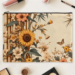 Sunflower Flowers Nature Trees Cosmetic Bag (xxxl)