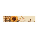 Sunflower Flowers Nature Trees Premium Plush Fleece Scarf (Mini) Front